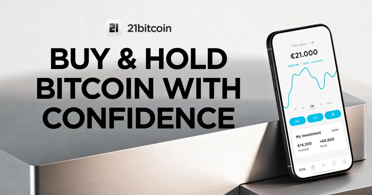 Official product artwork from 21bitcoin Savings Plan.