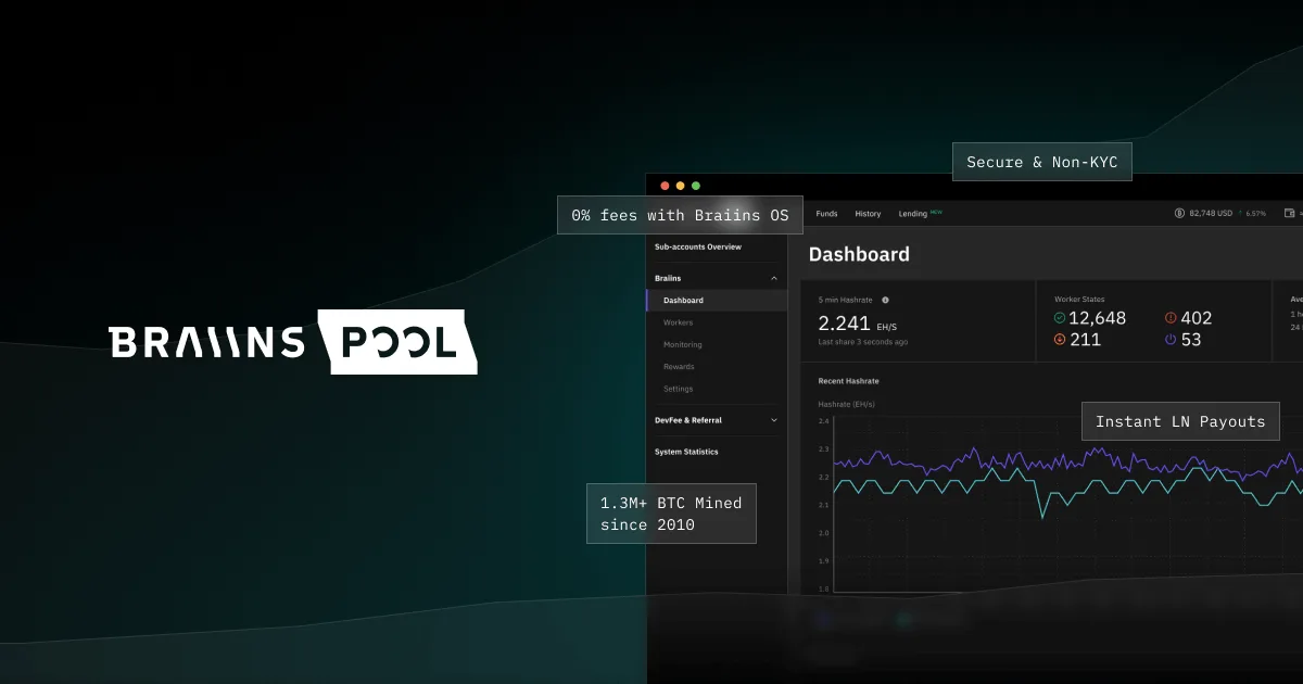 Official product artwork from Braiins Pool Monitoring.
