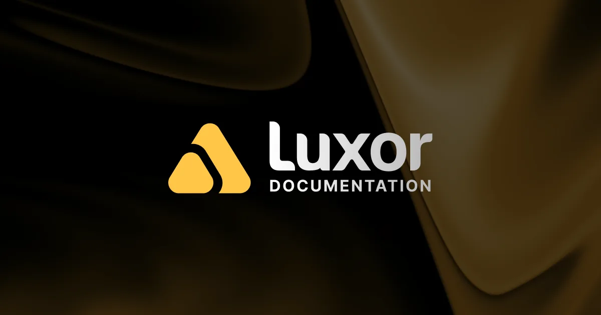 Official product artwork from Luxor Mining Pool.